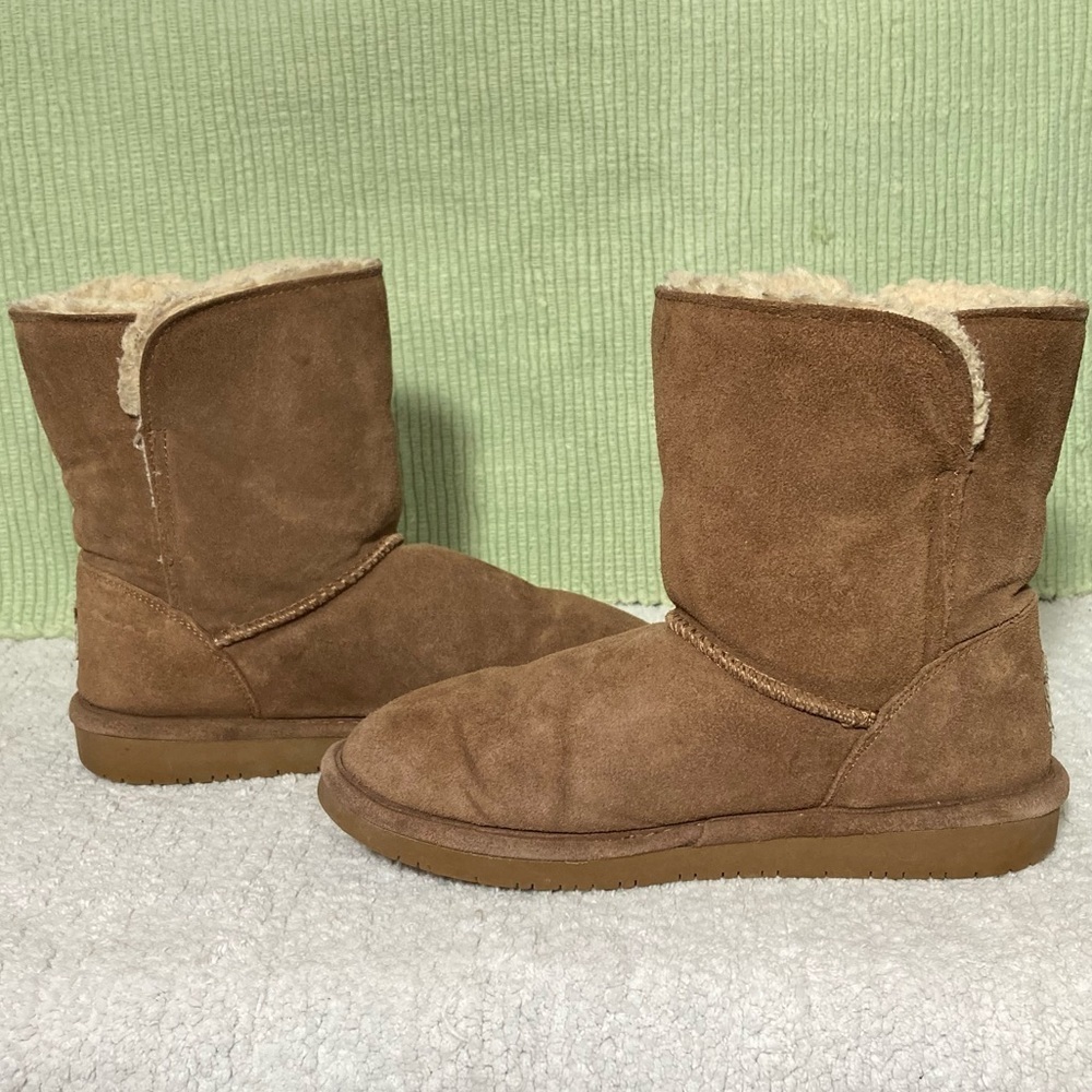 Bearpaw Abigail Suede/Sheepskin/Wool Lining Brown Youth Boots Size US 4 - Picture 7 of 10